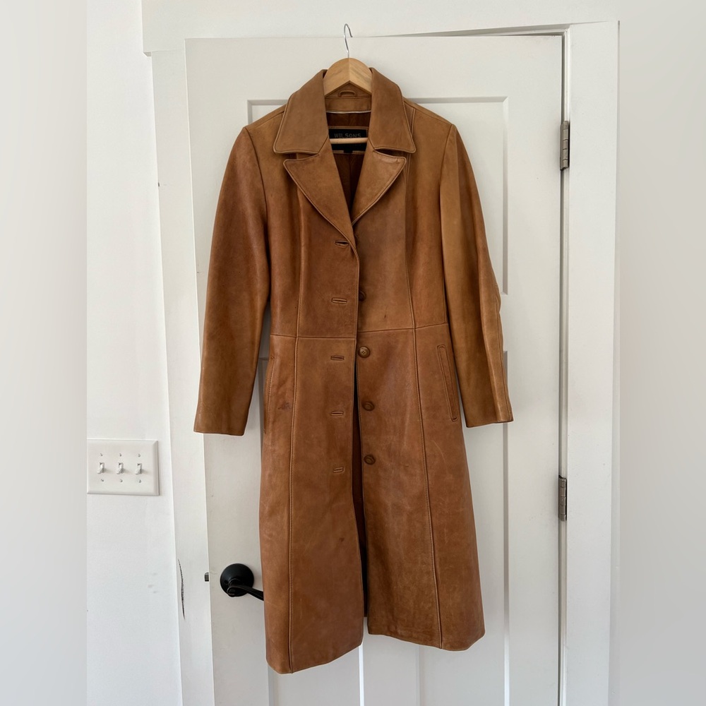 Wilson’s leather trench coat amazing condition